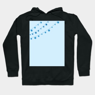 Light Blue Background and Star of David Bunting Hoodie